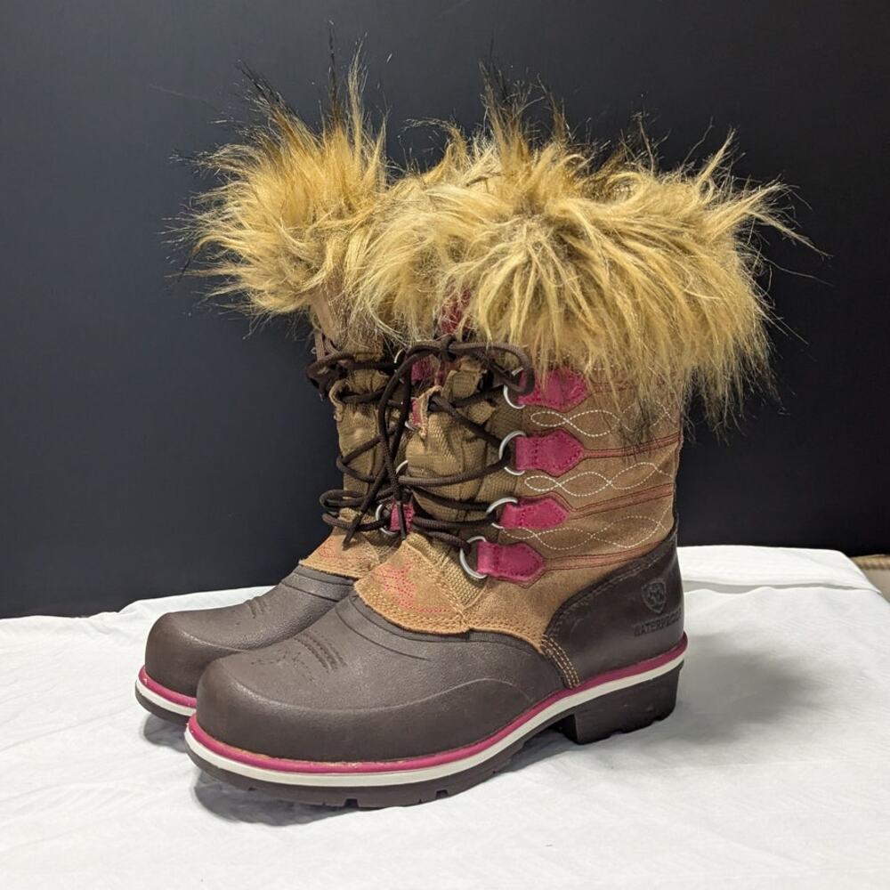 Ariat Whirlwind Frost H2O Waterproof Outdoor Winter Boots Snow Womens 6 Brown